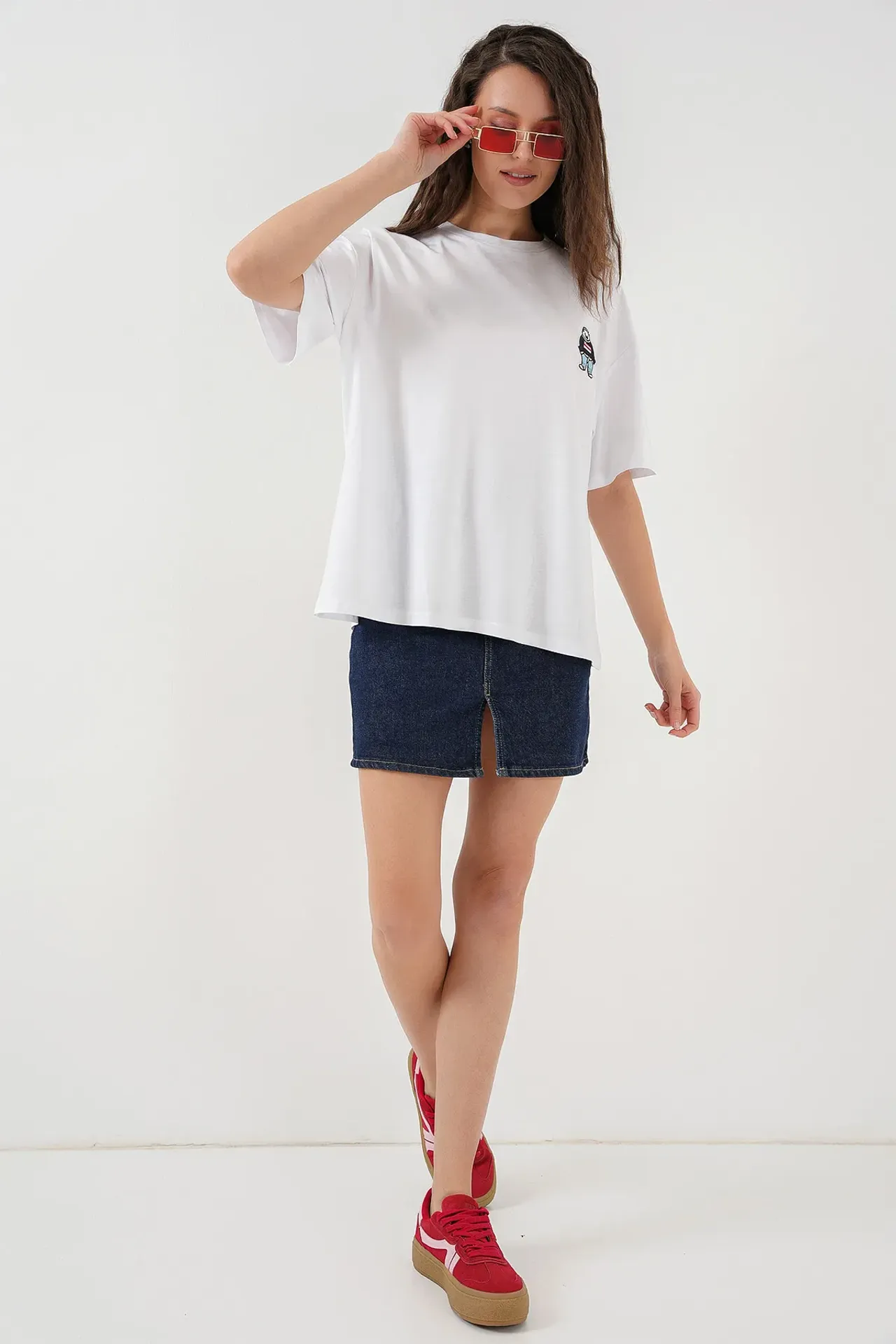 Mini Quilted Suspender Collar T-Shirt