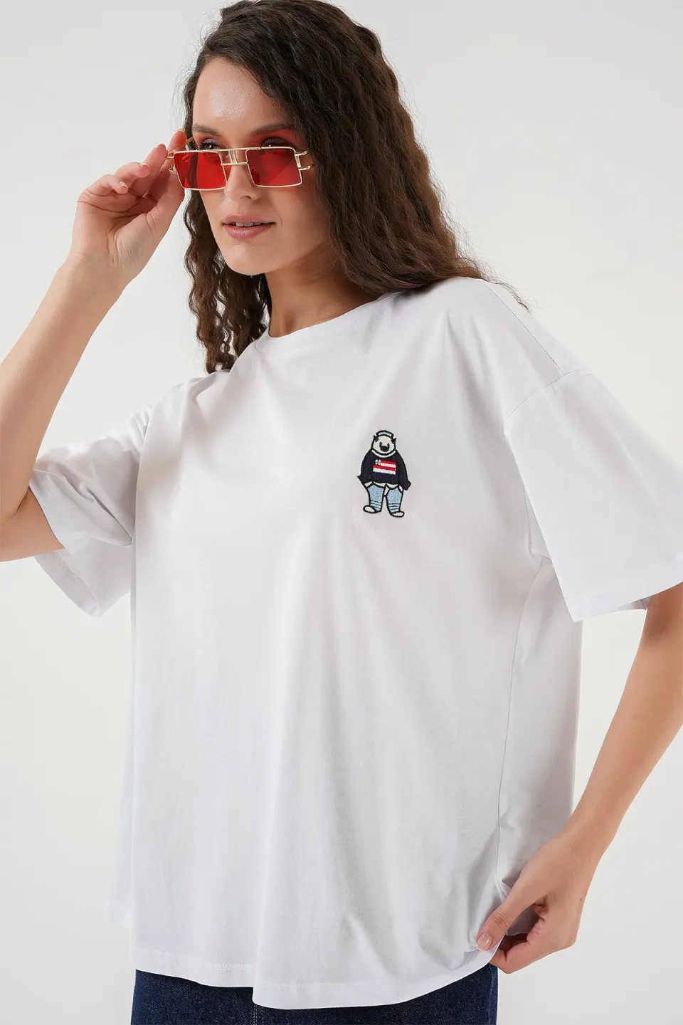 Mini Quilted Suspender Collar T-Shirt